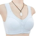 thumbnail image 3 of DJskiyers Daisy Bra for Seniors Front Closure Bras Full Coverage Daily Bra Seamless No Underwire Bra Comfort Wide Back Sleep Bra, 3 of 5