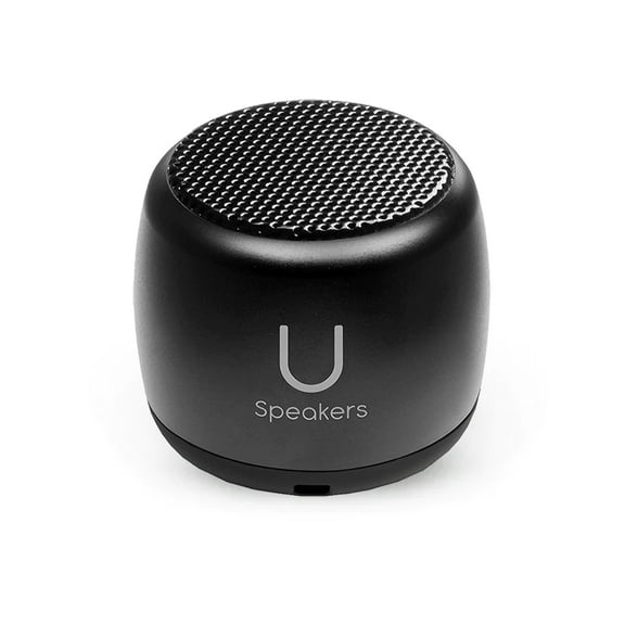 Fashionit U Speakers Micro Portable Wireless Bluetooth Speaker with Built-In Microphone & Selfie Remote Control - Ideal for Travel, Home, & Office – Black