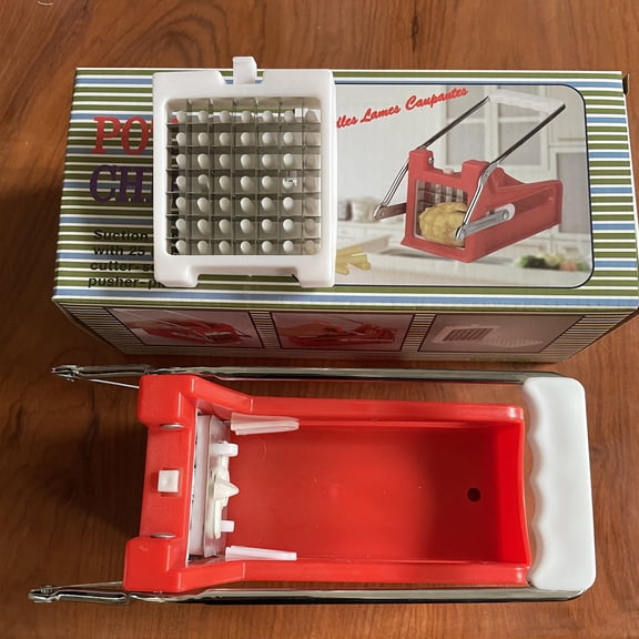 Clearance Shaver under $10,Stainless Steel French Fry Cutter Potato Vegetable Slicer Chopper Dicer With 1 Or 2 Bits