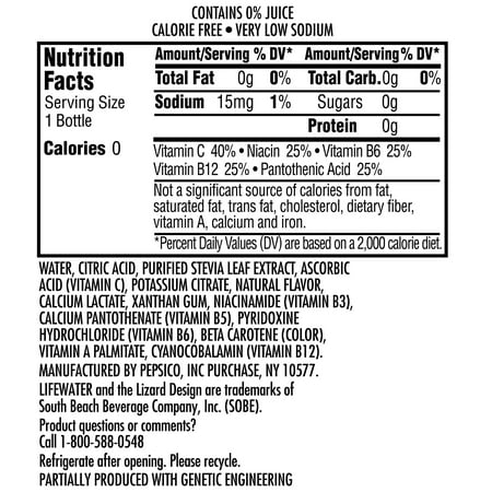 SoBe Water Fuji Apple Pear Vitamin Enhanced Water Drink, 20 oz Bottle