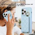thumbnail image 6 of ELEHOLD Case for iPhone 14 Pro Max,Detachable Lanyard Crossbody Leather Wallet Case with Ring Holder & Mirror,Blue, 6 of 8