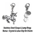 thumbnail image 2 of Animal Charms Clip On To Anything – Perfect For Charm Bracelets And Necklaces, Bag Or Purse Charms, Backpacks, Zipper Pulls - Unicorn Charm, 2 of 4
