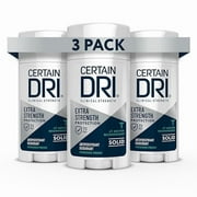 Certain Dri Extra Strength Antiperspirant Solid, 72hr Sweat & Odor Control, 3pk
