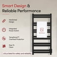 thumbnail image 6 of Heated Towel Warmer for Bathroom - Matte Black Towel Warmer Rack, Wall-Mounted Heated Towel Rack and Dryer with 12 Stainless Steel Bars, Hardwired Electric Bath Towel Heater 120V, Grande, 6 of 15