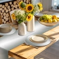 thumbnail image 4 of Grey Green Orange Ombre Round 15 Inch Placemats Set of 8, Modern Gradient Abstract Art HeatResistant Non Slip Place Mats for Dining Table, Wipeable Braided Kitchen Table Mats for Housewarming, 4 of 9