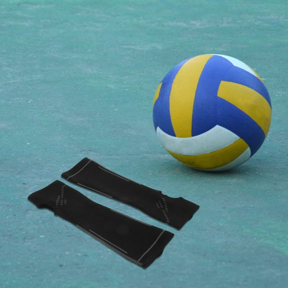 LABSERRON Volleyball Arm Sleeves Black Polyester 1 Pair 11.8X3.9X0.2In