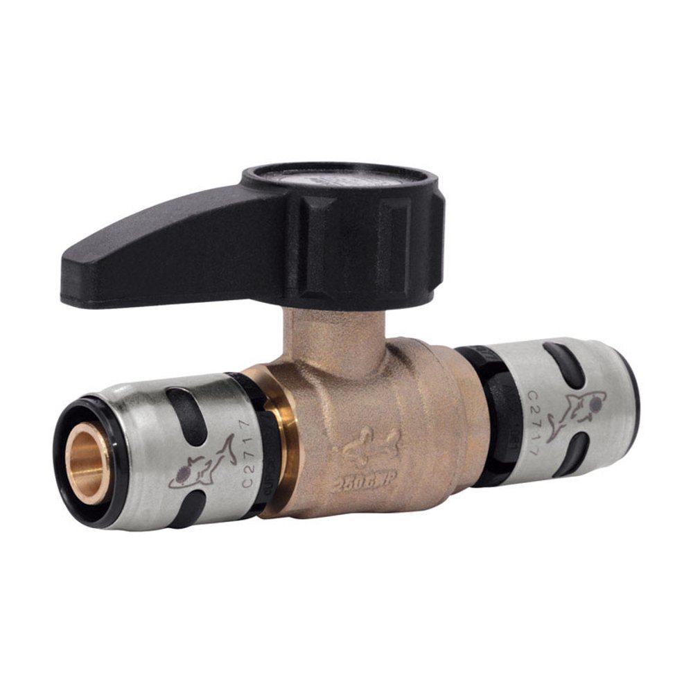 SharkBite EvoPEX 1 2 In Push X 1 2 In Dia Push Brass Ball Valve