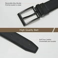 thumbnail image 6 of AWAYTR Reversible Kids Belts for Boys - Black and Brown Leather Belt for School Uniform Casual Jeans, 6 of 12