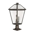 thumbnail image 5 of 579PHXLR-533PM-ORB-Z-Lite-Talbot - 3 Light Outdoor Pier Mount Lantern in Traditional Style - 12.25 Inches Wide by 26.25 Inches High, 5 of 5