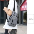 thumbnail image 5 of LHWEN Men's Waterproof Messenger Bag Adjustable Crossbody Chest Bag with USB and Headphone Holes Large Capacity Multipurpose Sling Backpack for Hiking Travel Office School Outdoor Activities, 5 of 9