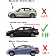 Heated Back Window Back Glass Compatible with Hyundai Elantra 4 Door Sedan 2017-2020 Models