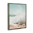 thumbnail image 3 of Stupell Splashing Sandy Beach Sea Foam Landscape Photography Gray Floater Framed Art Print Wall Art, 3 of 6