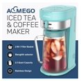 Ice Tea Pitcher Set Iced Tea Maker 2.5 Quart Glass Pitcher with Strength Selector, Reusable ...