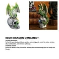 thumbnail image 3 of Dragon Skull Statue, European Style Figurine Of Dragon Assassin On Gothic Skull For Backyard Lawn, 3 of 8