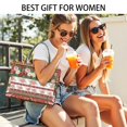 thumbnail image 5 of Pioneer Flower Floral Print Pattern Large Capacity Fashion Luxury Tote Handbag, Laptop Compatible Daily Work Bag, 15.7"x13"x5.1", 5 of 5