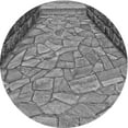 thumbnail image 1 of Ahgly Company Indoor Round Patterned Gray Dolphin Gray Area Rugs, 5' Round, 1 of 6