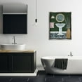 thumbnail image 3 of Stupell Industries Chic Green Bathroom Typography Painting Gray Floater Framed Canvas Art Print Wall Art, 25 x 31, 3 of 10