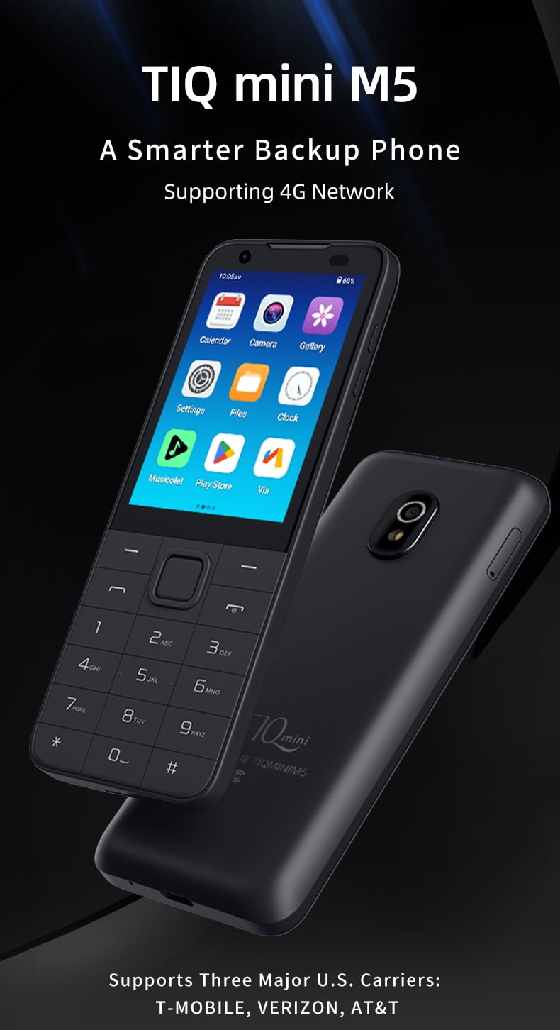 TIQ mini M5 4G Android 13 3+32GB Smartphone – Compatible with Verizon, AT&T, T-Mobile | Google Play Support | Compact Smart Mobile Phone