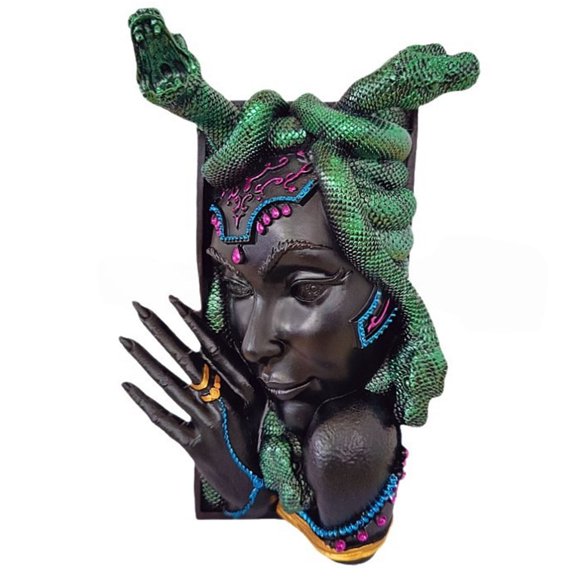 WMQPNNS New Trending Gothic M Ythical Creature Bookends H Andcrafted Resin D Ecor for Shelves (5 Styles: M Edusa S Kull & More) Sculpture Book Stoppers Todays Deals Clearance Sale