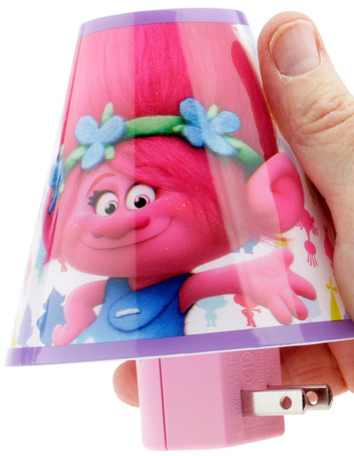 Dreamworks Trolls 3D Poppy Head Lamp Changing Colours Bedroom Night Light 