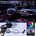 thumbnail image 4 of CHUANK New Car LED And Neon  9 In 1 Overall Car Interior Atmosphere Lights  Mobile APP Music Rhythm Control  Color Multi-color Change Atmosphere Lights Fiber Bar  Mounted Center Console A, 4 of 7