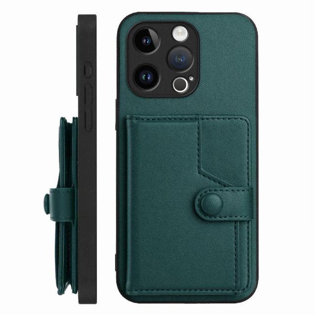 FOXDOCK Étui pour iPhone 13 pro avec Porte-Cartes à Blocage RFID - Design Élégant à Fermeture à Bouton