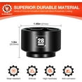 thumbnail image 2 of 28mm Low Profile Oil Filter Socket, 3/8" Drive 6-Point Oil Filter Cap Remover and Installer Tool, Chrome Vanadium Steel, 2 of 6