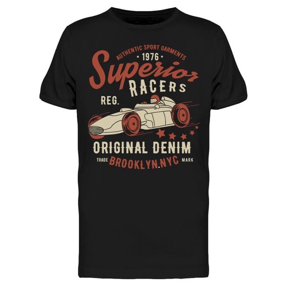 Superior Racers. Driver On Car Tee Men's -Image by Shutterstock