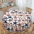 thumbnail image 2 of SLYNSHome 4th of July Round Tablecloth 60 Inch Patriotic Vintage Table Cloth 250th Anniversary Independence Day Table Cover for Kitchen Dinner Home Decor, 2 of 6