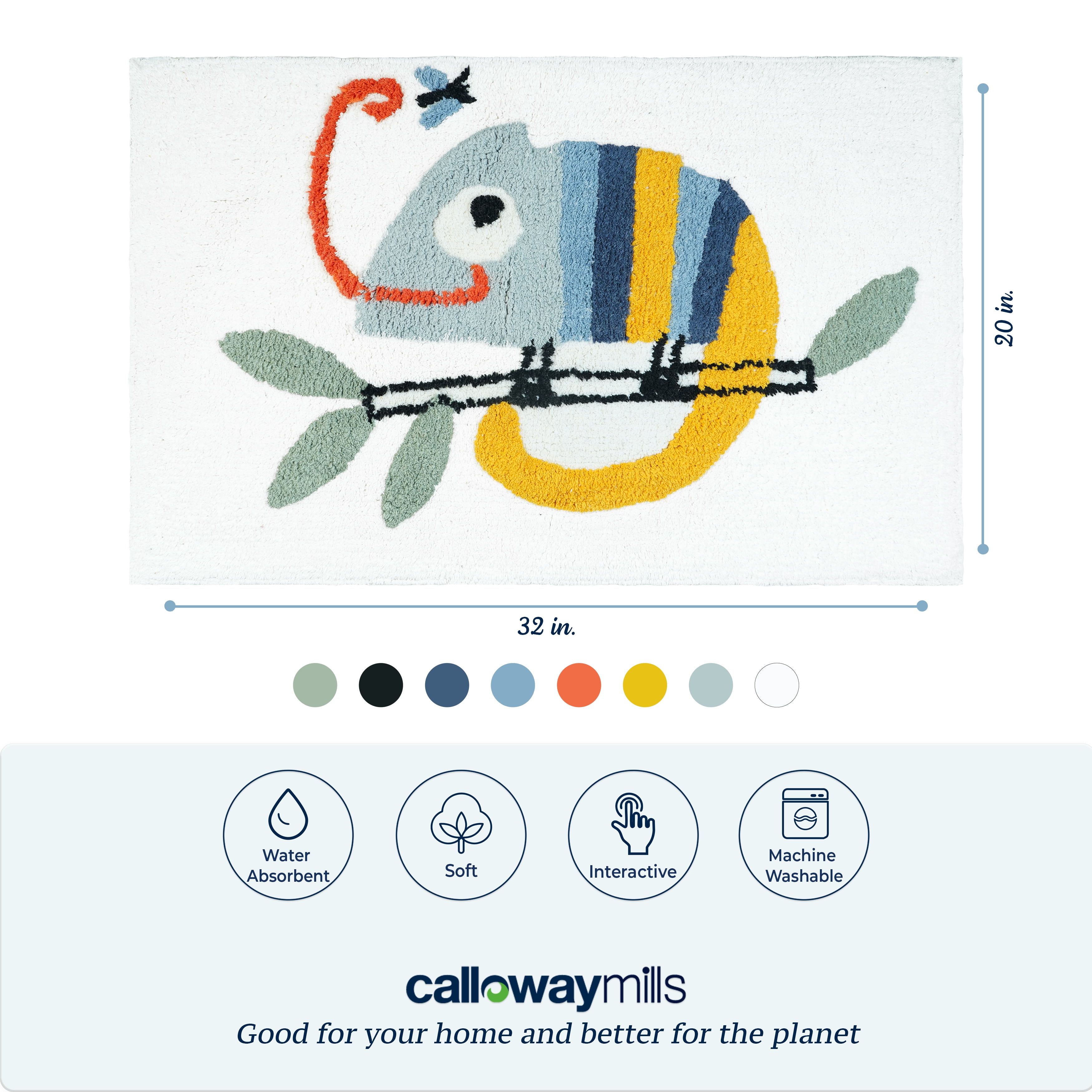 Calloway Mills 114112032 Cheeky Chameleon 20" x 32"