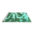 thumbnail image 2 of Ahgly Company Machine Washable Indoor Rectangle Abstract Turquoise Blue Modern Area Rugs, 8' x 10', 2 of 4