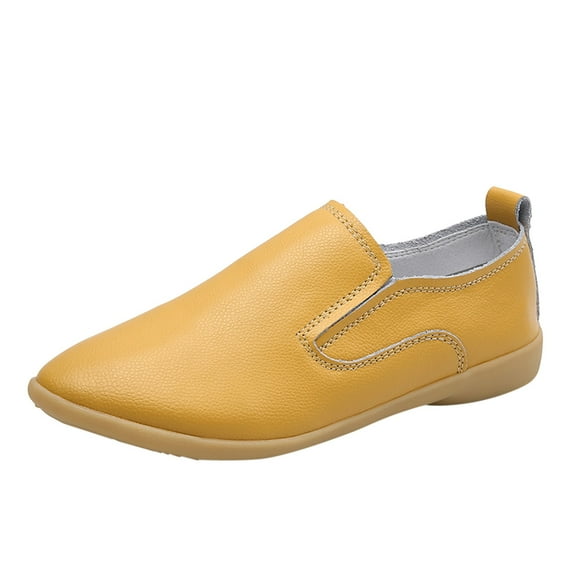 Guttear Womens Shoes Comfort Slip-Ons Flat Work Shoes Casual Penny Loafers Dress Shoes