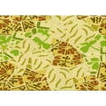 thumbnail image 1 of Ahgly Company Indoor Rectangle Patterned Neon Yellow Area Rugs, 8' x 12', 1 of 6