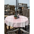 thumbnail image 2 of Outdoor Tablecloths with Umbrella Hole & Zipper, Pink Buffalo Plaid Round Tablecloths 60 Inch, Farmhouse Modern Checkered Waterproof Table Cloth, Patio/Pool/Picnic Table Covers, 2 of 8