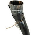 thumbnail image 2 of Medieval Natural Cow Drinking Beer Horn with Leather Holder Frog,, 2 of 3