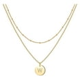 thumbnail image 1 of Corazón de la moda de las mujeres Letra Collar Cadena 26 Circular Doble Capa Cuello, 1 of 5
