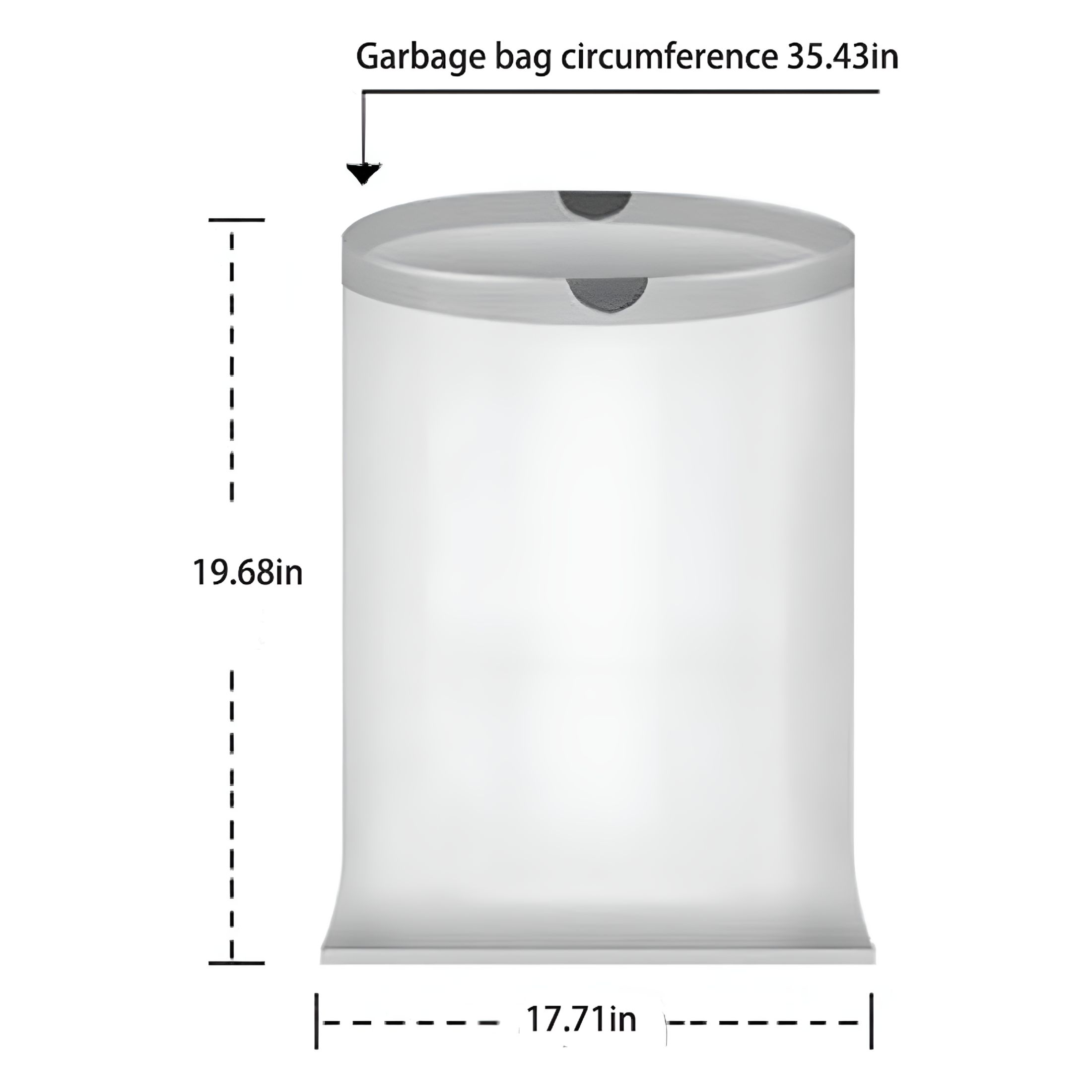 CCOCC 100-Pack Eco-Friendly Drawstring Trash Bags - 10L Compostable Kitchen Garbage Bags,Fits 11-16" Cans,Starch-Based Degradable Design (Black/White,19.7x17.7 Inch)