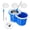 blue, variant on Spin Mop and Bucket Set with Wringer, 3 Microfiber Refills, 360° Rotating Mop for Floor Cleaning