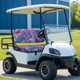 thumbnail image 2 of Yuyamidu Colorful Palm Leaves Golf Cart Backrest Bottom Seat Cover Set of 2 Tropical Golf Cart Seat Covers Soft Golf Cart Seat Cushion Fits for Club Car and More 2 Person Seats Golf Carts, 2 of 7