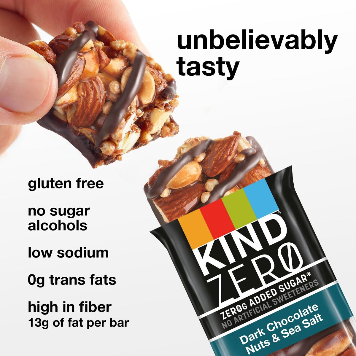 2x-KIND Zero Dark Chocolate Nuts & Sea Salt Bars - 6.2oz/5ct