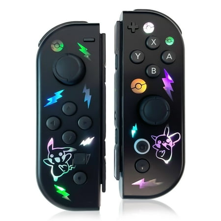 Game Controller (L/R) for Nintendo Switch Controller, Wireless Joypad for Switch,with RGB Lighting & Customizable Modes, Supports Dual Vibration/Motion Control/Screenshot/Wake-up, Lightning