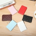 thumbnail image 3 of Tnobhg Women Wallet Portable Mini Faux Leather Smooth Zipper Key Ring Cards Holder Solid Color Slim Wallet Coins Purse Money Case Shopping Use, 3 of 8