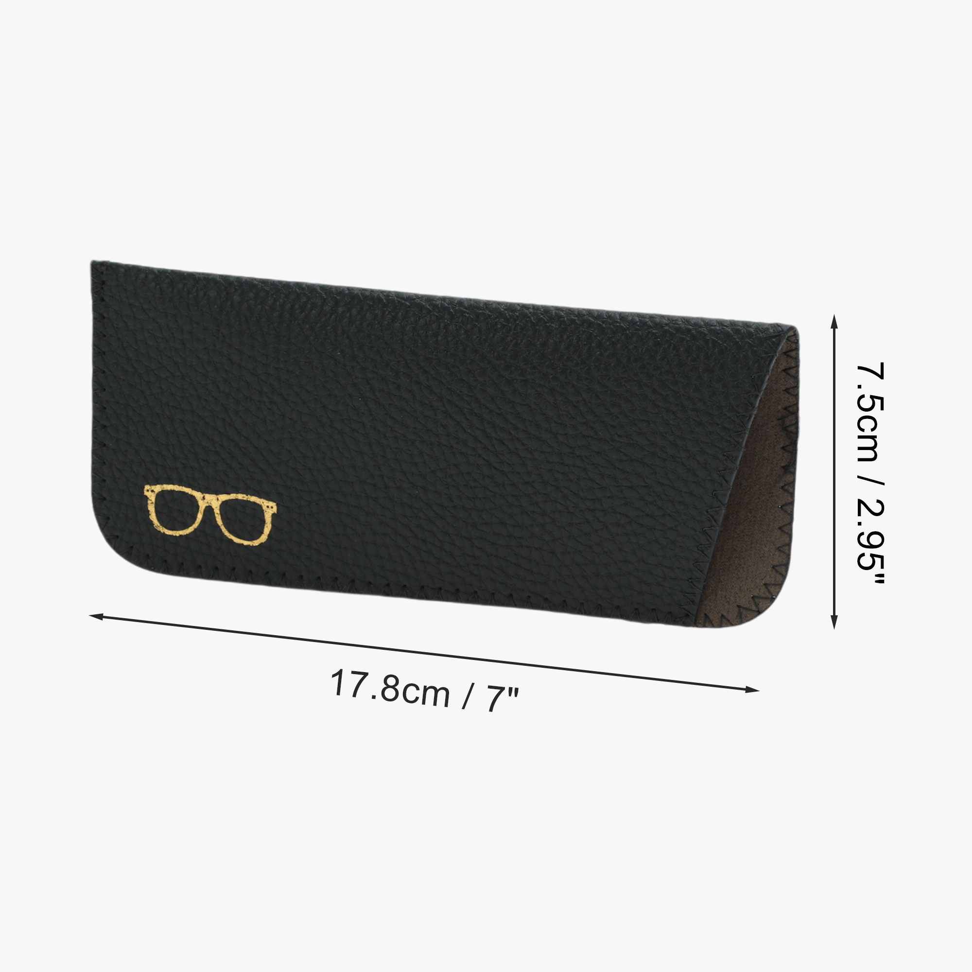 Unique Bargains Lychee Pattern Eyeglasses Case Portable Eyeglasses Storage Deep Green