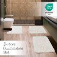 thumbnail image 2 of ZOPZO 3-Piece Bathroom Rug Set, White, 17x24、20x24、20x32 Inch, Soft Bath Mats with TPR Backing, Absorbent Mats for Bathroom, 2 of 6