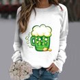 thumbnail image 1 of ICHUANYI Liquidación Día de San Patricio Moda Mujer Casual Manga Larga Cuello Redondo Impreso Señoras Sudadera Tops Blusa ICHUANYI WER202308244322, 1 of 4