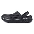 thumbnail image 7 of HNMKIU Mens Slippers Women Lightweight Garden Shoes Mules Unisex EVA Clogs Sandals for Summer Beach and Leisure Comfortable Casual Shoes for Men 01_Black,36, 7 of 7