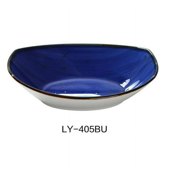 Yanco LY-405BU Lyon 5.5 in. Small Oval Bowl, Reactive Glaze, Blue - 5 oz - Pack of 36