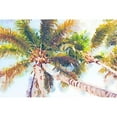 thumbnail image 3 of Navas, Emily 14x11 Black Modern Framed Museum Art Print Titled - Sideway Watercolor Palms II, 3 of 5