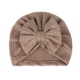 thumbnail image 5 of Mgmyaa Baby Girl Solid Color Knitted Bow Hat Cute Infant Cap Warm Toddler Headwear Soft Stretch Daily Casual Outdoor Protective Accessory Charming Sweet Essential Newborn, 5 of 9