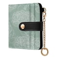thumbnail image 2 of Small Wallet For Women Bifold Leather Pocket Coin Credit Card Holder With RFID Blocking Sage Green Color Background, 2 of 6